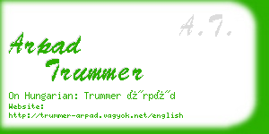 arpad trummer business card